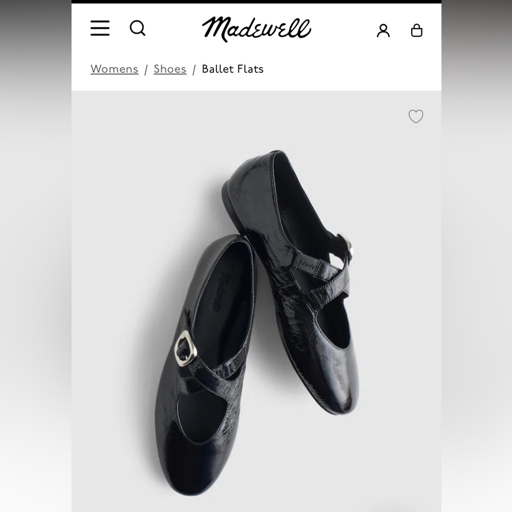 Madewell The Remy Crisscross Mary Jane Flat Black 5.5
